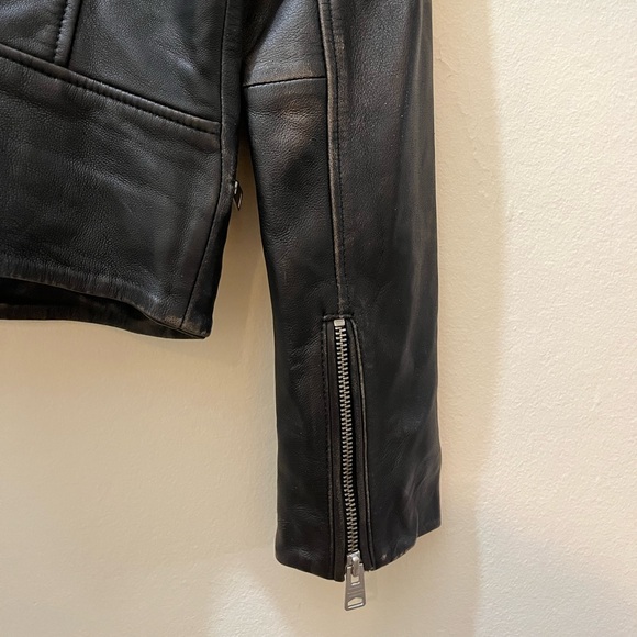 AllSaints Bales Biker Jacket in Black, Size 2 - Picture 14 of 15